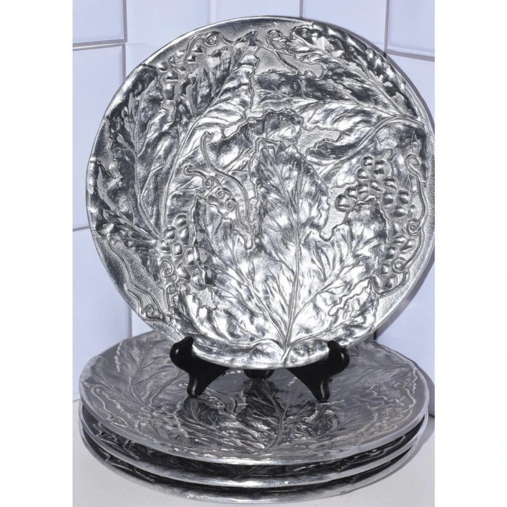 Wilton Armetale Holloware Pewter GARDEN PATH Serving Plates 11